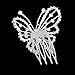 Butterfly Pattern Rhinestone Hair Comb Slide Clip Bridal Wedding Hair Accessory