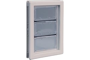 IDEAL PET PRODUCTS SINCE 1979 Ideal Pet Products Air Seal Pet Door with Telescoping Frame, Medium, 6.63" x 11.25" Flap Size