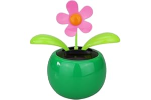 Demarkt Solar Wackel Blume Wackelblume Solarblume Solar Wackelblume Blume für Auto Balkon (Grün)