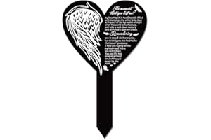 GLOBLELAND Memorial Remembrance Plaque Stake Acrylic Plaque Memorial Commemoratory Sign Garden Remembrance Decoration The Moment You Left Me