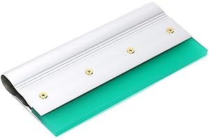 RUIMOU Raclette à encre de sérigraphie de 10 pouces avec poignée en aluminium, duromètre 75, raclette plate pour impression manuelle DIY, motifs plats