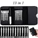 Produktbild Mini Schraubendreher Set,Drillpro 13-teilig Magnetische Präzisions Schraubendreher Reparatur Werkzeug set,Magnetisierbar, Torque, Schlitz, Kreuzschlitz, Etui in Lederoptik für Handy PC Laptop Macbook
