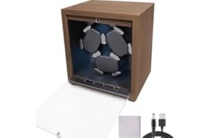 ZEID Automatic Watch Winder with LED Light Soft Flexible Watch Pillow AC Adapter Quiet Motor 4 Rotation Modes 3 Slots