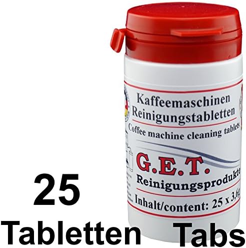 GET special cleaning tablets 25 x 3,6g for coffee machines and espresso maschines …