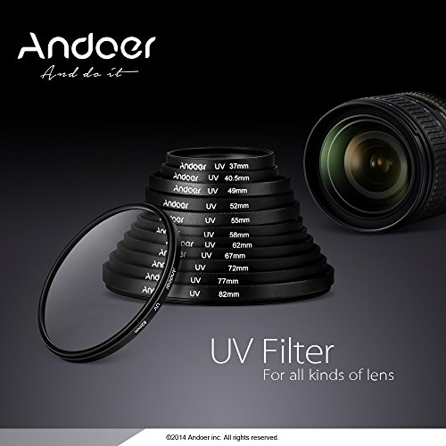 Andoer Lentille Filtre UV 67 mm UV filtre protecteur UV Ultra-Violet pour Appareil Photo Canon Nikon DSLR