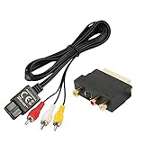 AMATHINGS AV Kabel Und Scart Adapter IN/Out Umschalter + S-Video/S-VHS Passend Fr Nintendo Gamecube, SNES, N64, GC, NGC - 