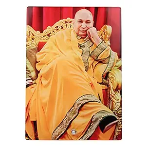 Guruji Religious Acrylic Photo by Easy Wall Prints Premium Acrylic Glass with Stainless Steel Table Top Stand. Size 5