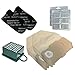 Produktbild MEGA SET - 12 Staubsaugerbeutel + HEPA Filter + Kohlefilter + 12 Duftsteine geeignet Für Vorwerk Kobold VK 130 131 SC, VK130, VK131