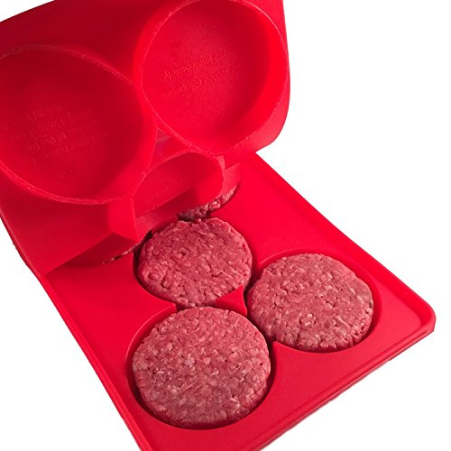 iNeibo 5 in 1 silikon burgerpresse burger maker burger hersteller hamburgerpresse hamburgerform hamburgermaker küchenhelfer, perfekt für grillen, burger, frikadellen, patties (rund) - 2