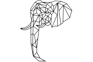 Hansmeier® Wanddeko aus Metall | 70 x 58 cm | Wasserfest | Für Außen, Innen, Balkon & Garten | Metalldeko | Deko Industrial | Motiv Elefant