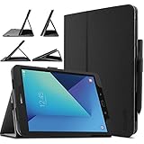 Galaxy Tab S3 9.7 Hülle, Infiland Slim Fit Folio PU-lederne dünne Kunstleder Schutzhülle Cover Tasche für Samsung Galaxy Tab S3 T820/T825 24,58 cm (9,68 Zoll) Touchscreen Tablet-PC (mit Auto Schlaf / Wach Funktion)(Schwarz)