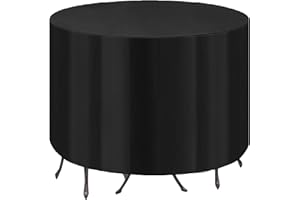 HGPFCB Garden Furniture Covers, Round Garden Table Cover, Patio Set Cover,420D Oxford Waterproof/Windproof Outdoor Furniture Covers, Circular Patio Table Covers, Couch Sectional Cover-90x75cm