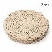 Produktbild KING DO WAY 12 PCS Deckchen Spitze Haken Rund aus Baumwolle DekorationTisch Tee-Küche Hand Crocheted Doily beige 20 cm