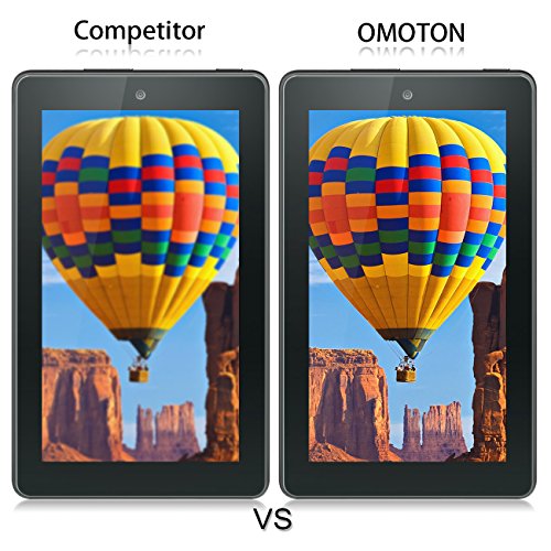 OMOTON Panzerfolie Schutzfolie für Fire-Tablet, 17,7 cm (7 Zoll) mit [9H Härte][ Anti-Kratzen][Kristall-klar][Bläschenfrei zu Montage][lebenslange Garantie] - 5