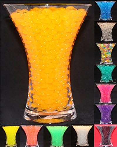 LUXURY WATER CRYSTAL BEADS WEDDING TABLE DECORATIONS CENTREPIECES WATERBEADS (Orange)