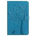 Produktbild Samsung Galaxy Tab E 9.6 hülle, Billionn® Cover echte Qualität Bäume Schmetterlinge Katzen Geprägte Muster vorne Buckle-Schlag-Leder-Mappen-Kasten mit 4-Karten-Slots und bequeme Standplatz-Funktion für Samsung Galaxy Tab E 9.6 Zoll SM - T560 / SM - T561 (blau)