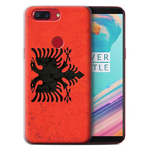 Stuff4 Gel TPU Phone Case/Cover for OnePlus 5T / Albania/Albanian Design/Flags Collection