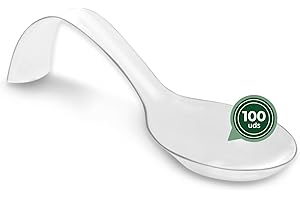 HORECA COLLECTION MAXI PRODUCTS - Cuillère de restauration - Cuillère de restauration en plastique recyclable - Spécial Restauration, Événements, Couvercles, Dégustation, Food Trucks - Restauration (Arc Transparent