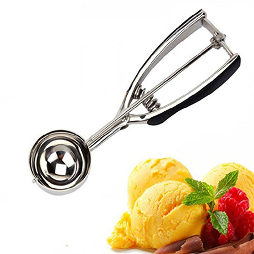 Eiscreme Löffel Edelstahl Frühlings Handgriff Stampfer Plätzchen Scoop Küche Werkzeug - 3