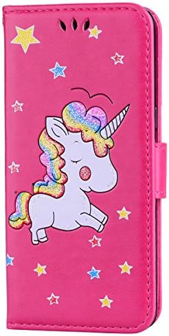 Samsung S8 Wallet Case, CXTcase S8 Samsung Unicorn Case PU Leather Wallet Flip Cover Soft TPU Bumper Case Magnetic Closure Protective Case Cover with Credit Card Holder Slot for Samsung Galaxy S8, Rose Color