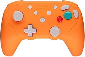 Retro Fighters BattlerGC Wireless 2.4G Controller Orange - Gamecube, Game Boy Player, Switch & PC Compatible