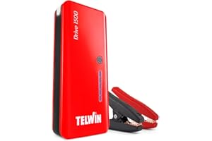 Telwin Drive 1500 Avviatore Booster Multifunzione 12V per Auto Moto Barche, 1500A + Powerbank