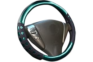 Istn antypoślizgowy uniwersalny pokrowiec na kierownicę, wysokiej jakości trwała sztuczna skóra, zielony, akcesoria samochodowe, unisex
