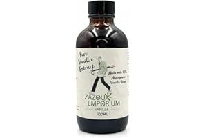 ZAZOU EMPORIUM VANILLA Zazou Emporium - 100ml Pure Vanilla Extract - Made with 100% Madagascar Vanilla Beans - Perfect for Baking and Home Cooking