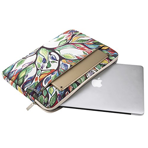 MOSISO Canvas Gewebe Laptop Hülle Sleeve Tasche für 13-13.3 Zoll MacBook Pro, MacBook Air, Notebook Computer, Liebe Baum - 4