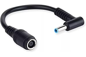 AYMBH Laptop Power Adapter Cable - 7.4mm x 5.0mm Female to 4.5mm x 3.0mm Angled Male Converter for HP Envy, Elitebook, Probook, Stream, Spectre, Pavilion | Durable, Reliable DC Power Supply Wire