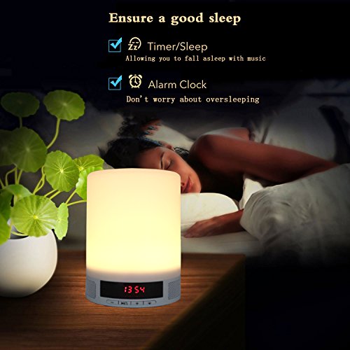 Blingco drahtlose LED Bluetooth Lautsprecher, spät intelligentes bewegliches Multifunktions-USB-aufladenmusik-Resonanzkörper mit intelligenter Note Dimmable Nachtlicht, verwendbar für Innen- und im Freiengebrauch. - 6