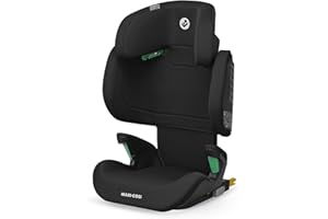 Maxi-Cosi RodiFix M i-Size, Fotelik samochodowy, 3,5–12 lat, 100–150 cm, Fotelik samochodowy ISOFIX, System ochrony bocznej G-CELL, Regulacja wysokości, Szybkie i łatwe zapięcie, Basic Black