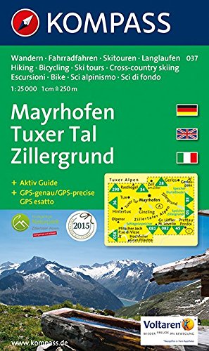 Download Mayrhofen, Tuxer Tal, Zillergrund: Wander-, Rad- und Skitourenkarte. GPS-genau. 1:25.000