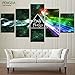 Produktbild Modulare Bilder Frames HD Gedruckt 5 Panel Pink Floyd Rock Musik Malerei Wand für Wohnzimmer Einrichtung modern Kunst Bilder, 30 x 40 30 x 60 30 x 80 cm, Rahmen