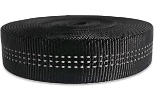 NewDoar UIAA & CE Certifié 1 Pouce Tube de Sangle Tubulaire en Nylon/Sangle d'escalade Tubulaire - Sangle Robuste pour Le Sauvetage, l'escalade, Les Harnais et la Lutte Contre Les incendies