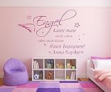 Wandtattoo mit Namen und Sternen ~ Spruch: Engel kann man nicht sehen ~ fürs Kinderzimmer und Schlafzimmer Mädchen und Jungen, 73024-100x58cm-schwarz, fürs Jungenzimmer, Mädchenzimmer Namensaufkleber Wandaufkleber Wandtatoos Sticker Aufkleber für die Wand, Tapetensticker, Tattoo aus Markenfolie mit Wunschname, in 32 Farben wählbar