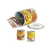 ', permitiéndole autenticidad a través del paquete diseño una lata Maggi raviolis, camuflaje perfecto entre otros "echtenlebensmitteldosen