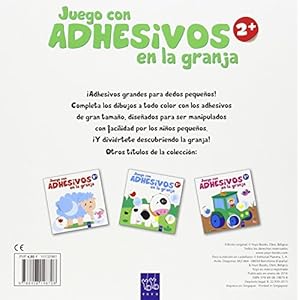 Juego con adhesivos en la granja +2. Gallina: Con adhesivos grandes