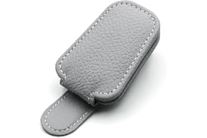 ‎PITLANE PERFORMANCE Pitlane Performance Brillenhalter für Sonnenblende Auto Sonnen-Brillenhalter; Magnet-Clip für Brillen & Karten; Universeller Brillenclip aus Leder; KFZ Sonnenblenden-Zubehör (Grau)