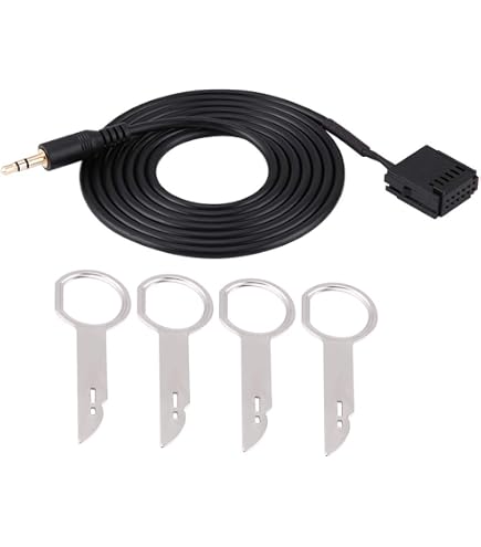 Adattatore Bluetooth Vivavoce Per Auto Con Cavo Aux | Compatibile Con Ford Focus, Mondeo, Fiesta, Fusion, Transit, Con Microfono Integrato