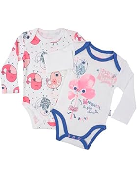 Petit Béguin - 2er-Pack Baby Mädchen Bodys Langarm Maronette