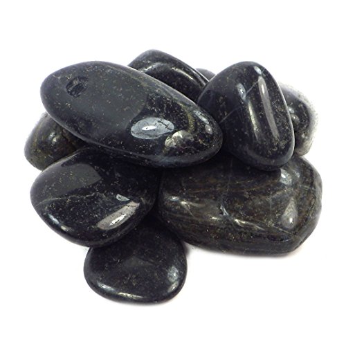 Deko Dekosteine Natursteine Tischdeko Tischdekoration Steine Streudeko Ziersteine schwarz (Schwarz Groß 4-8cm ) - 3