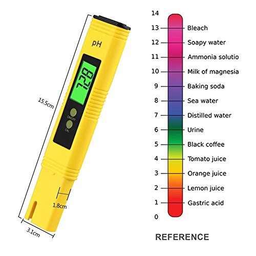 Digital pH Meter Messgerät,Goldbeing PH Tester Messer mit ATC,Wasserqualität Tester mit 0,00-14,00 pH Messbereich für Wasser, Aquarium, Pools, Schwimmbad, Labor - 3