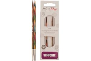 KnitPro Symfonie - 20403, Punte intercambiabili in Legno, per Ferri da Maglia, (Cavo Non Incluso), 4 mm
