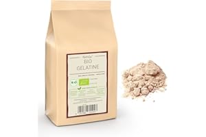 1kg de poudre de gélatine BIO sans additifs - Gélatine BIO (gélatine de porc) au goût neutre - Gélifiant BIO