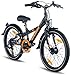 Produktbild Prometheus Kinderfahrrad 20 Zoll Jungen Mädchen Alu Fahrrad Schwarz Matt Orange ab 7 Jahre mit Gangschaltung - 20zoll BMX Modell 2019