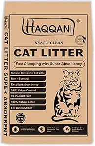 Haqqani Fast Clumping 15kg Cat Litter with Xtra Absorbency Scoopable Smart Natural Bentonite Cat Litter