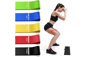 Aouplry Resistance Bands, Exercise Bands Resistance Bands Set With 5 Resistance Levels, Skin-Friendly Workout Bands for Indoor Fitness, Leg Strength Training, Rehab, Gym,Yoga