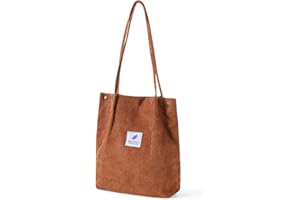 NOKDAL Sac Velours Côtelé Sac the Tote Bag Femme Sac à BandoulièRe Sac Fourre Tout Femme Sac à Main Shopper Toile Sac à Main Décontracté Réutilisable pour Un Usage Quotidien Bureau Voyages Shopping