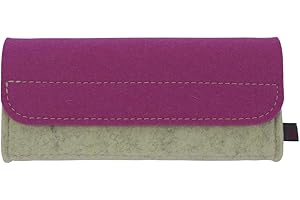 Ebos - Farmacia tascabile di alta qualità, realizzata a mano, in vero feltro di lana, 32 passanti per tubi Globuli, astuccio per riporre medicinali omeopatici, colore rosa